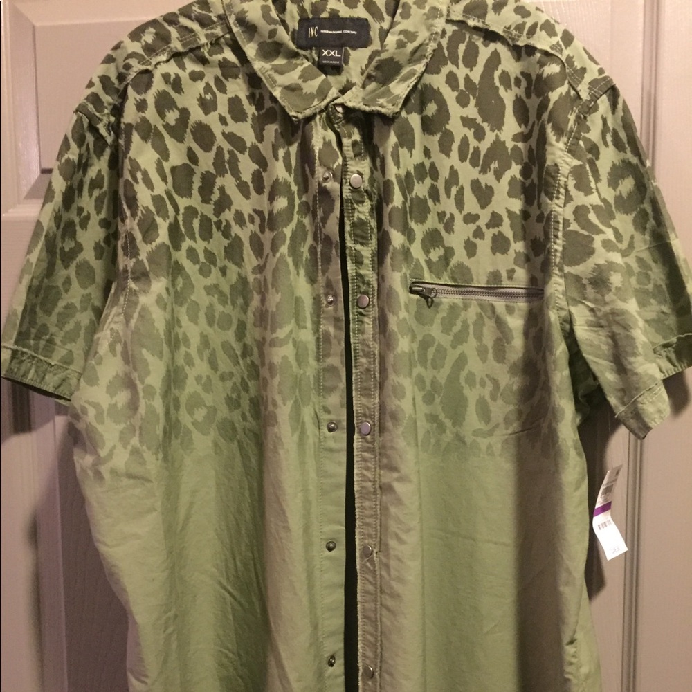 Green INC button up shirt XXL
